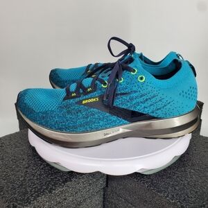 Brooks Levitate 3 Men's US 10 Blue Teal Knit Running Shoes DNA AMP 1103121D